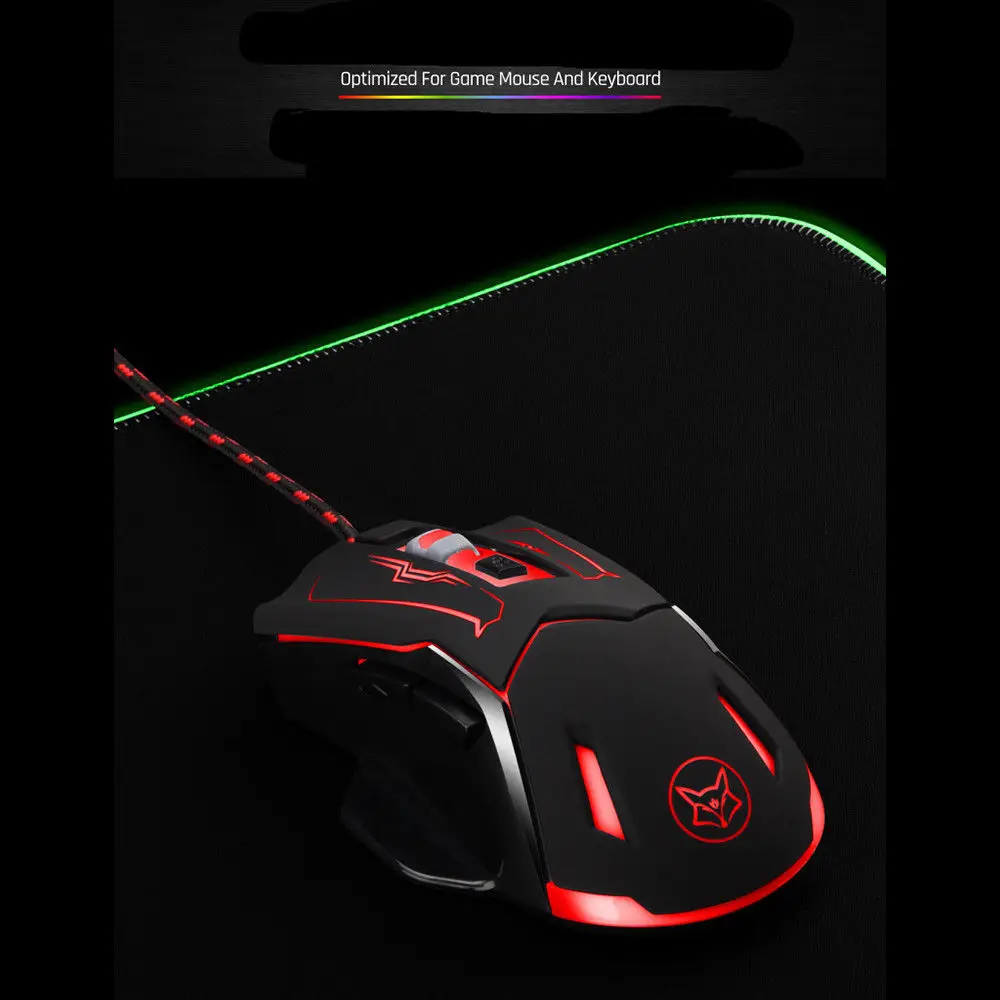 2 размера большой светодиодный RGB коврик для мыши USB Проводное освещение игровой геймер Коврик для мыши Коврик для компьютера Overwatch 2 borderland