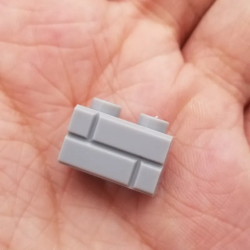 50 шт./компл. 1x2 серый цвет кирпичная стена город игрушки MOC аксессуары DIY