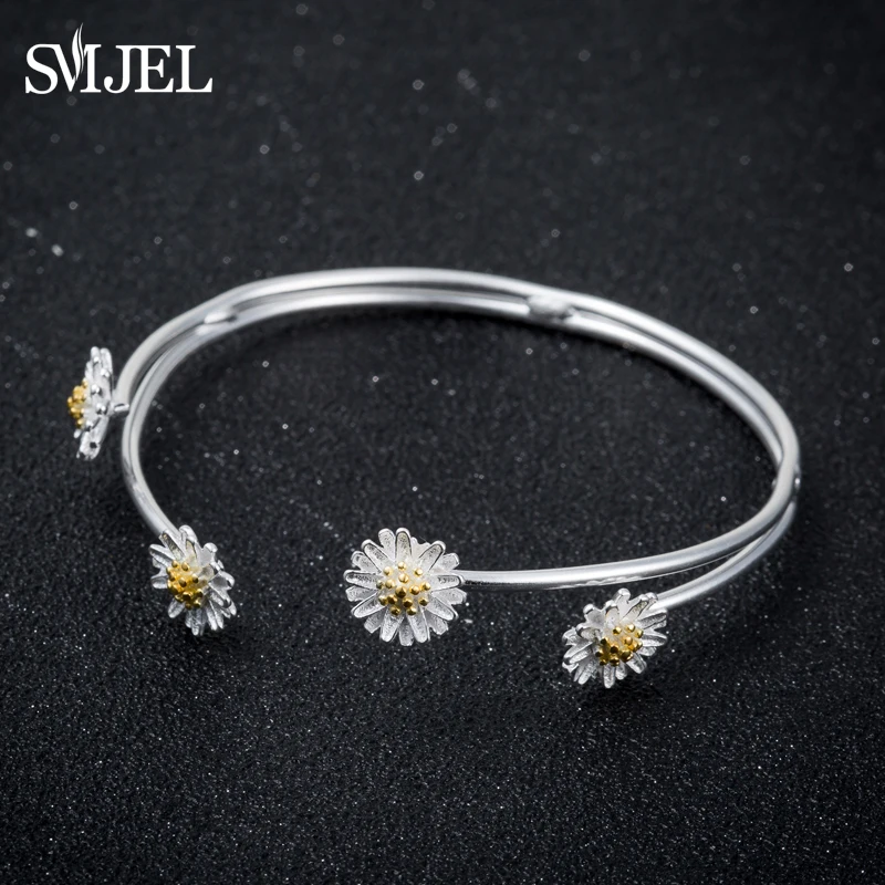 SMJEL новые модные ювелирные изделия крошечные маргаритки цветы браслеты на
