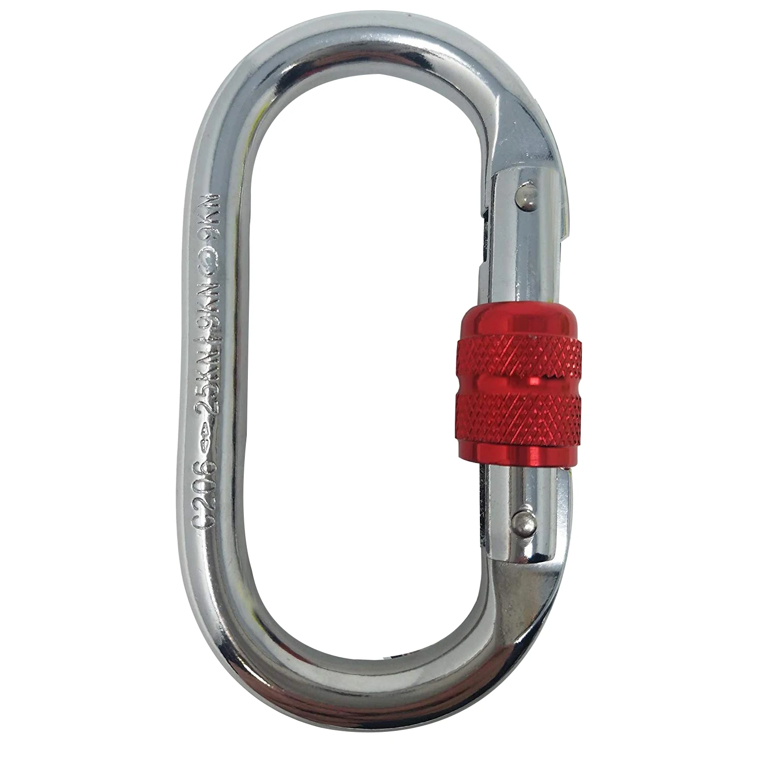 

NEW 25KN Outdoor O-Shape Stainless Steel Rock Climbing Carabiner Safety Locking Hook