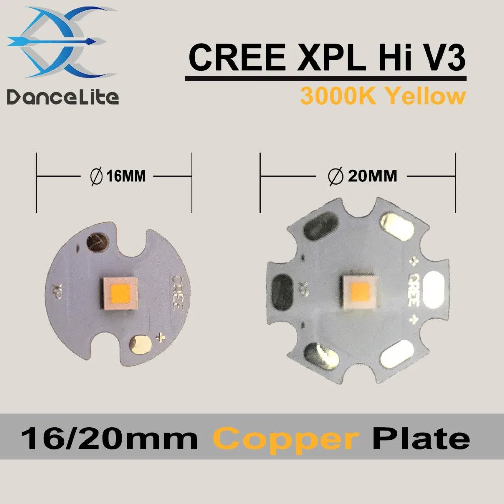 DanceLite XPL Здравствуйте 3000 К желтый свет (Теплый W te) светодио дный C p излучатель с 16/20