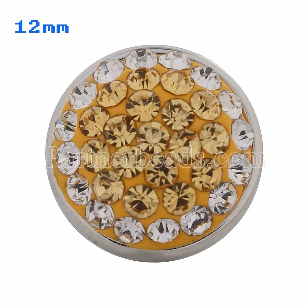 12 мм Стразы Кристалл Застежка-кнопка с медными бусинами для Браслеты и ожерелья