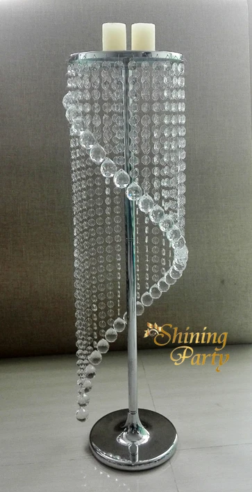 Поворотный 70 см высокий хрустальный стол центральный элемент Серебряный цветок