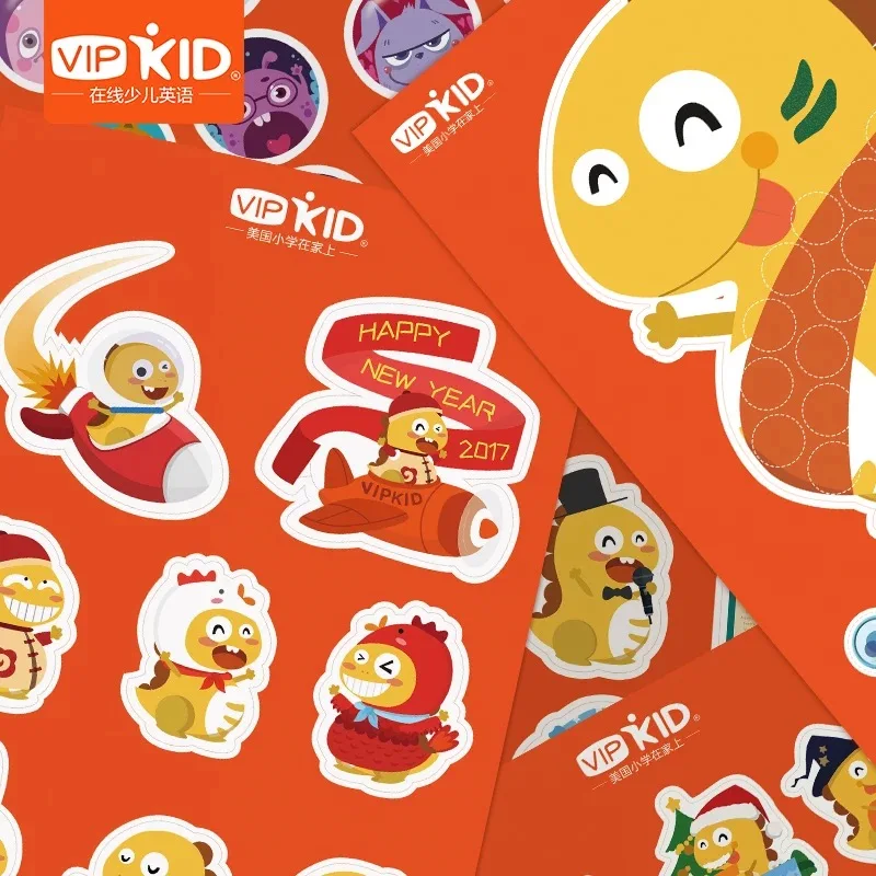 Новый VIPKID Дино: плоский стикер детские игрушки Детская хобби коллекции Dino во всех