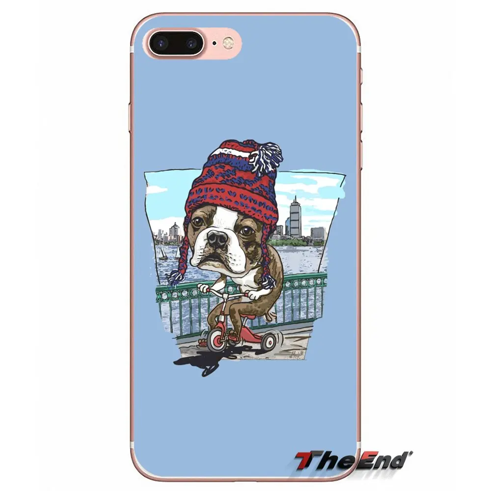 Чехол из ТПУ для Sony Xperia Z Z1 Z2 Z3 Z5 compact M2 M4 M5 E3 T3 XA Aqua LG G4 G5 G3 G2 Mini boston terrier pet dog pupes |