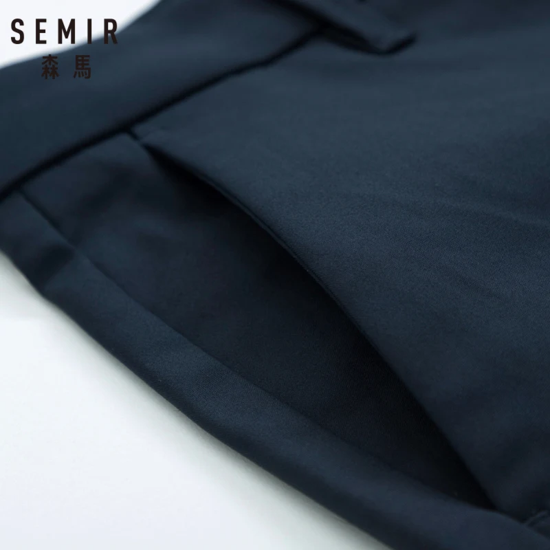 SEMIR мужские узкие брюки чиносы из стираного хлопкового твила с эластичным поясом