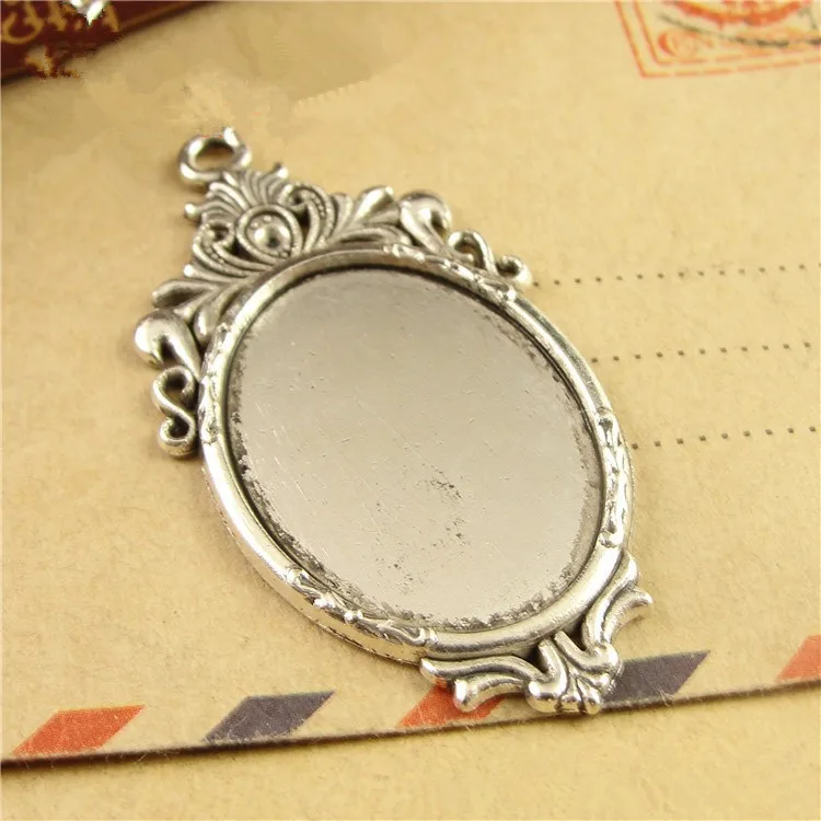 10 шт./лот античная бронза подвеска для кабошона основы 18x25 мм кабошон ожерелье