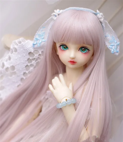Длинные прямые розовые парики для кукол доступны 1/8 1/6 1/4 1/3 BJD SD DD MDD аксессуары