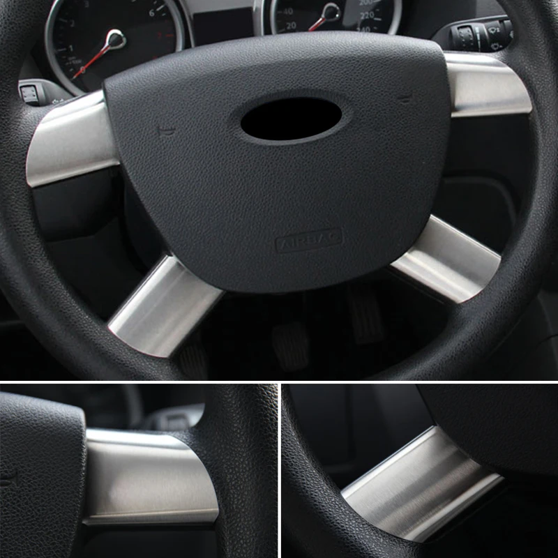 Хромированная накладка на панель рулевого колеса для Ford Focus Mk2 евро 2005 2006 2007 2008 2009