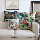 Льняная Подушка с рисунком в скандинавском стиле