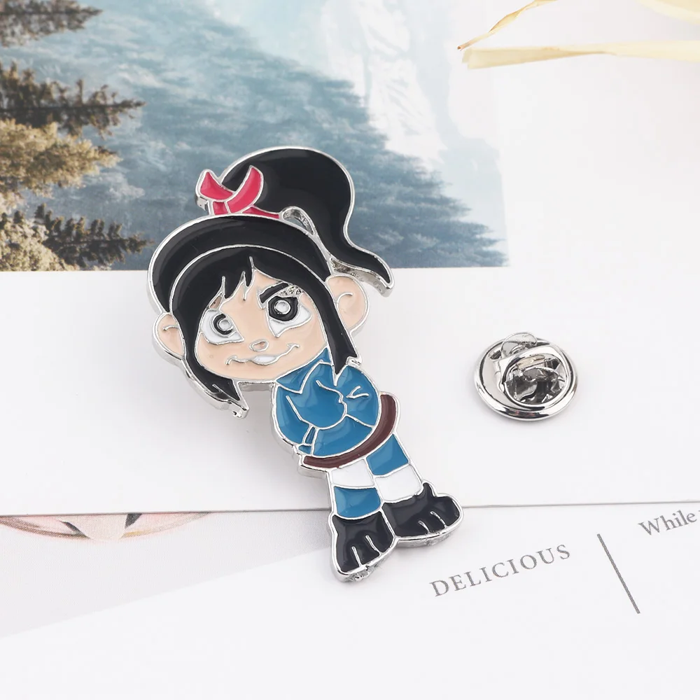 Новые Аниме Wreck It Ральф Феликс Vanellope Necklac милый мультфильм рисунок эмаль