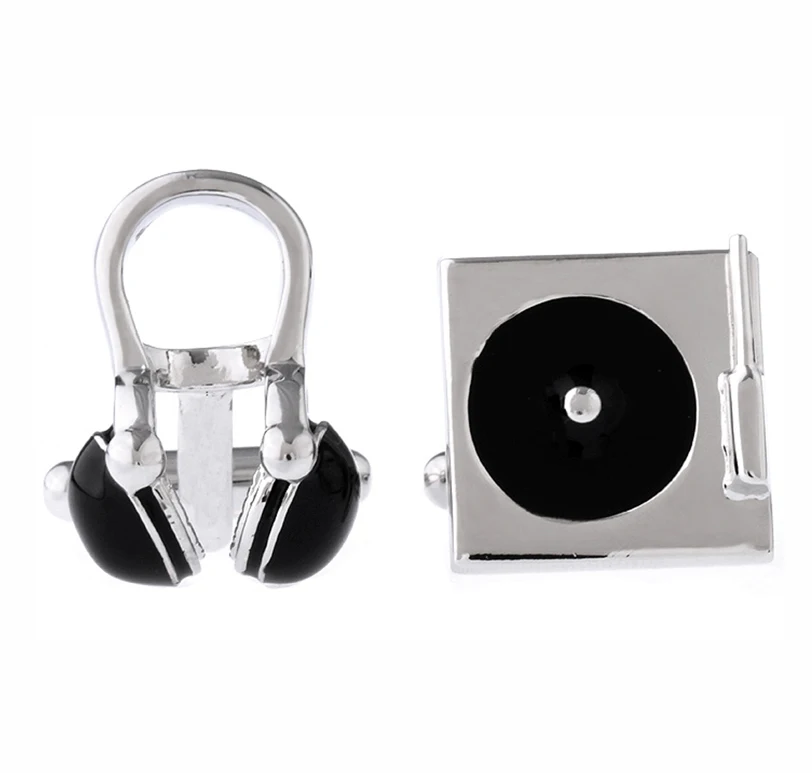 iGame Factory Price Retail DJ Set Cuff Links Fashion Brass Material Music Headset Design Free Shipping | Украшения и аксессуары
