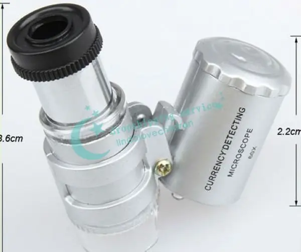 Mini 60X Jewelry Loupe jewelry tool Lighted Magnifier Microscope Hot Free Shipping | Инструменты