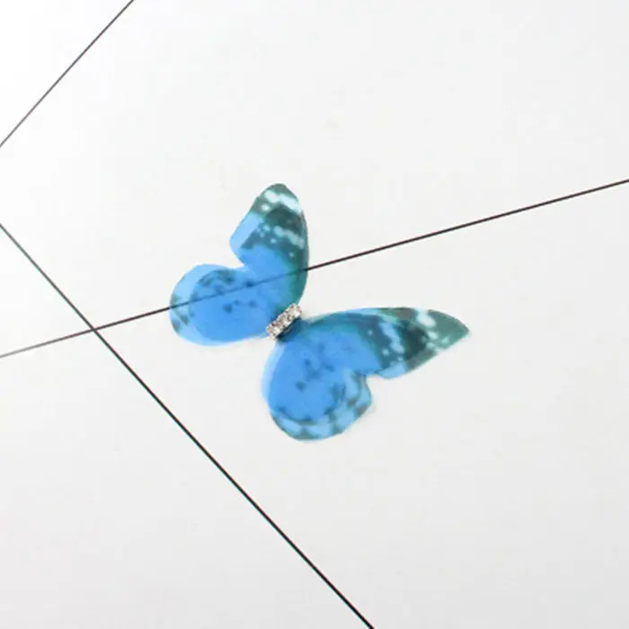 Lake blue diamond 10 шт. Мини шифон алмаз двойной слой бабочка декоративные аксессуары для взрослых Изготовление DIY серьги ожерелье искусство ремесла материал - Цвет: Lake blue diamond