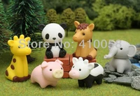 free shipping 25 pcs cute animal shaped eraser cartoon design eraser for discount stationery collection wholesale price