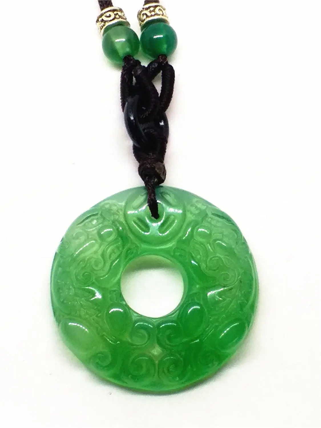 Natural Green Jade Buddha Vintage Coin Amulet Pendants Jewelry for Women | Necklaces