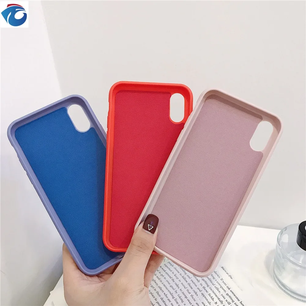 HUANQING Luxury Liquid Silicone Case For iPhone 7 6 Plus Phone Cover for Apple 8 6s X XS MAX XR Protection |