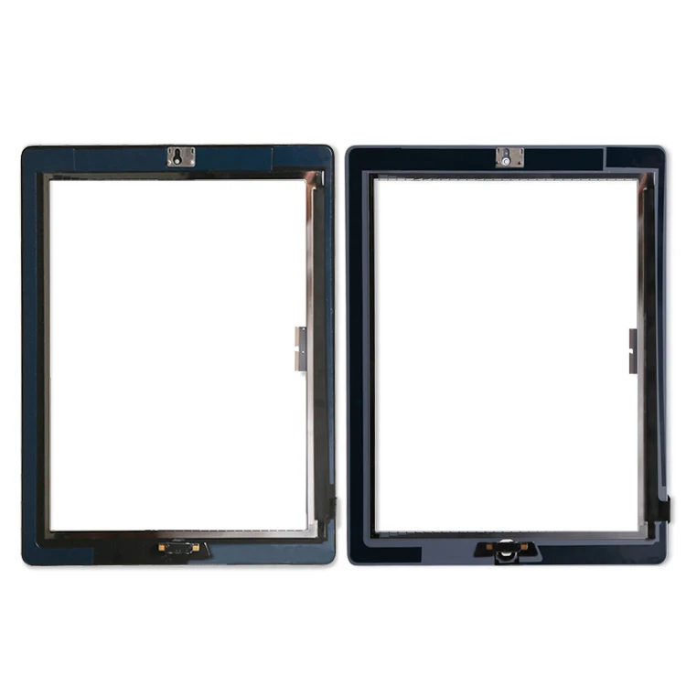 20 шт./лот дигитайзер сенсорного экрана в сборе для iPad 3/4 с кнопкой home + клей