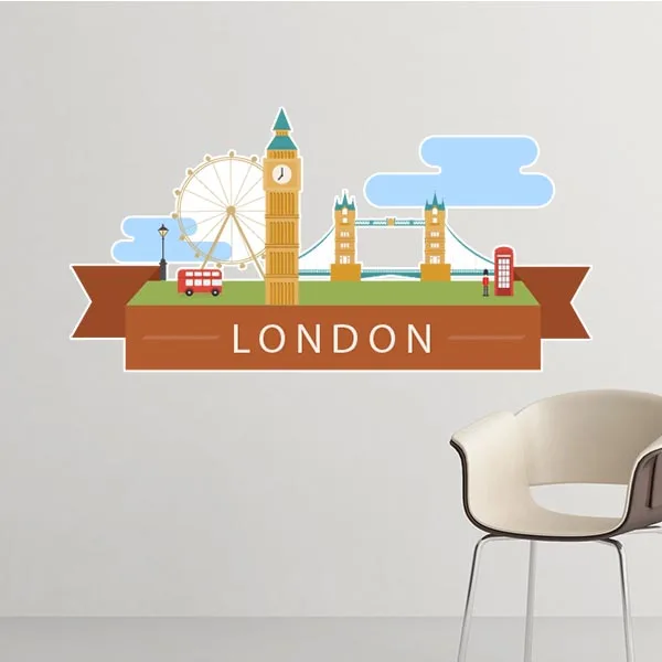 Лондонская английская достопримечательность флаг отметка иллюстрация узор