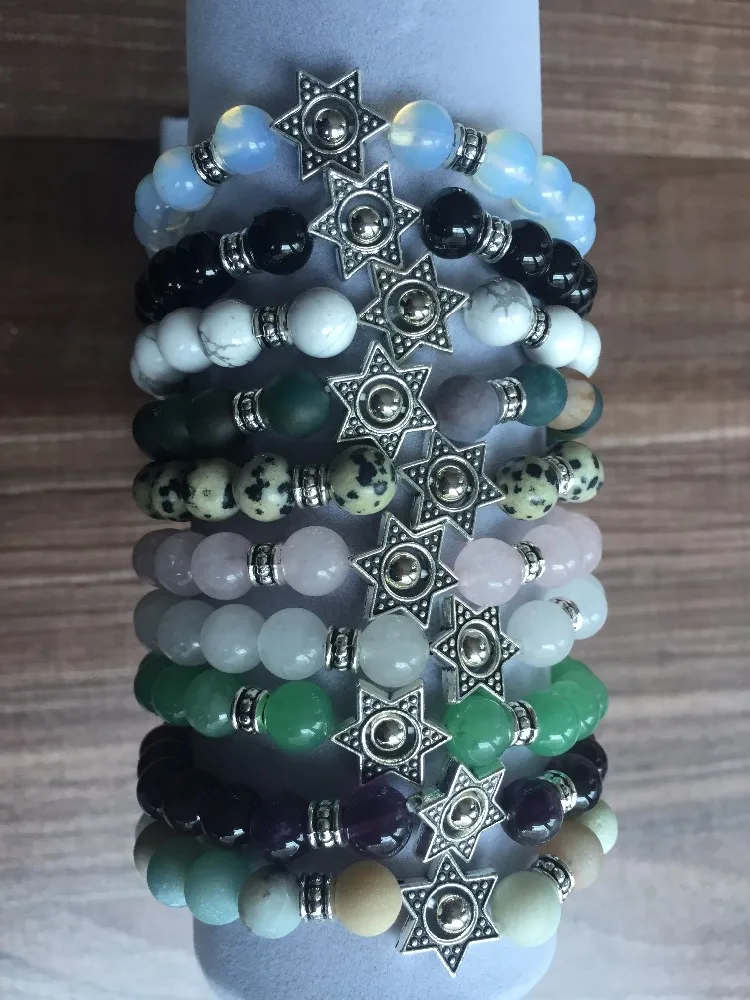 8 мм матовый Амазонит браслет из натурального камня шестиугольный для женщин и