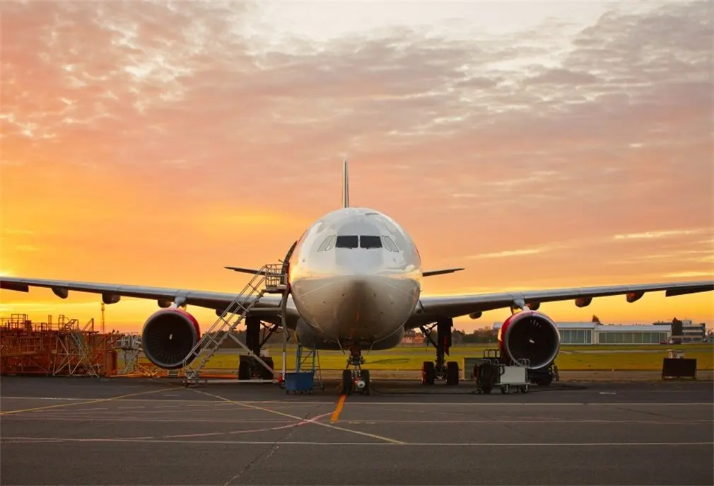 Photography Backdrop Airplane Parking Square Grass Field Colorful Sky Nature Travel Photo Background Party | Электроника