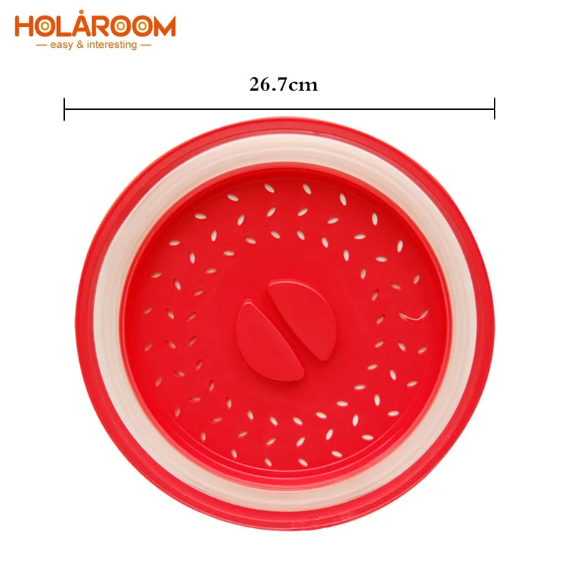 Holaroom Силиконовый складной чехол для микроволновой печи крышка складное блюдо