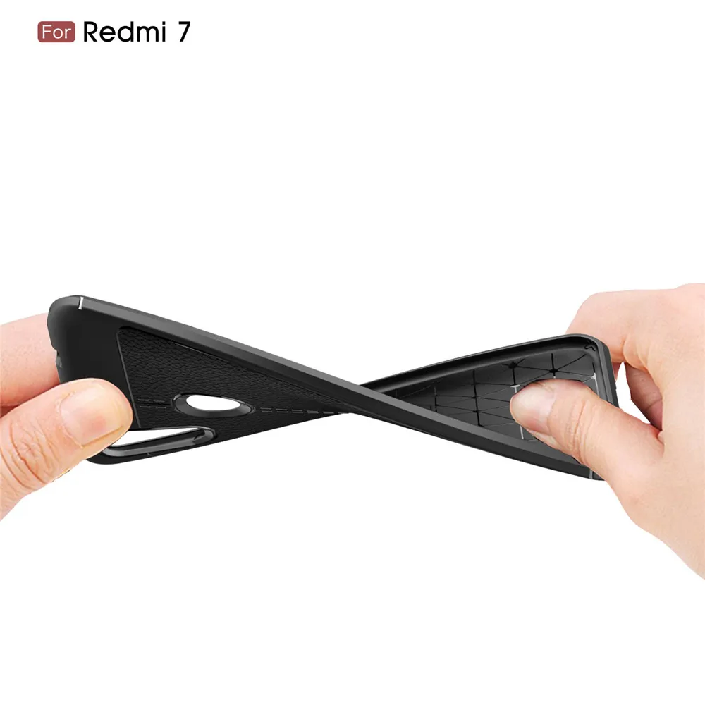for Xiaomi Redmi 7 Bumper Shockproof Case Note Pro Soft Matte Skin Litchi Texture Cover |