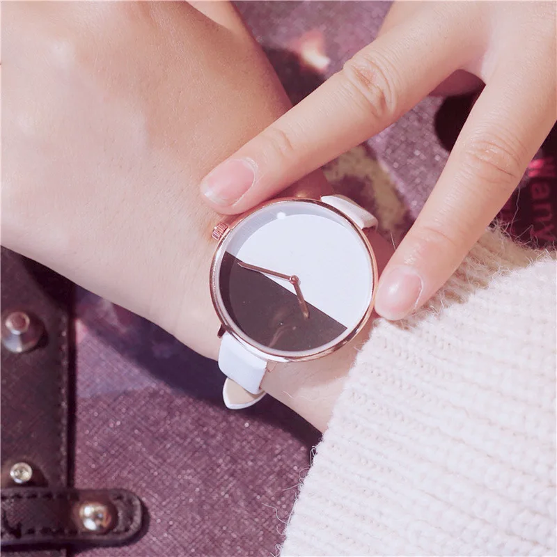 Luxury fashion splice design creative watch women 2018 high quality popular brand minimalist ladiess quartz wrist watches gifts | Наручные