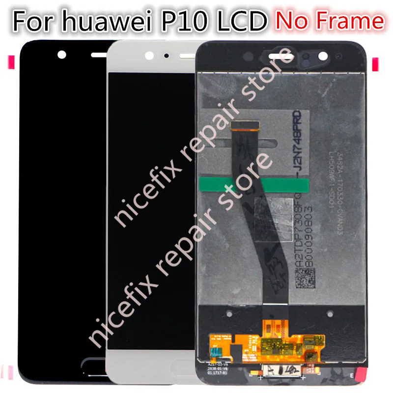 Huawei P10 VTR-L09 VTR-L10 VTR-L29 ЖК-дисплей Дисплей Сенсорный экран планшета с рамкой, для сборки, запасные части для huawei P10 ЖК-дисплей