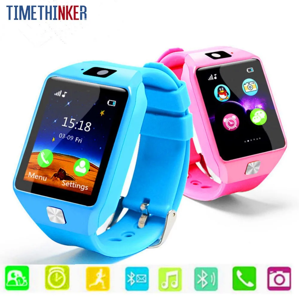 Смарт часы Timethinker DZ09 LBS Детские умные с камерой Android IOS SIM TF карты детские наручные PK