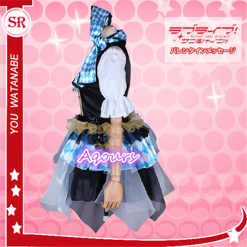 Аниме Love Live Sunshine Aqours Watanabe You CYaRon Happy End Coplay костюм женские платья рождественские