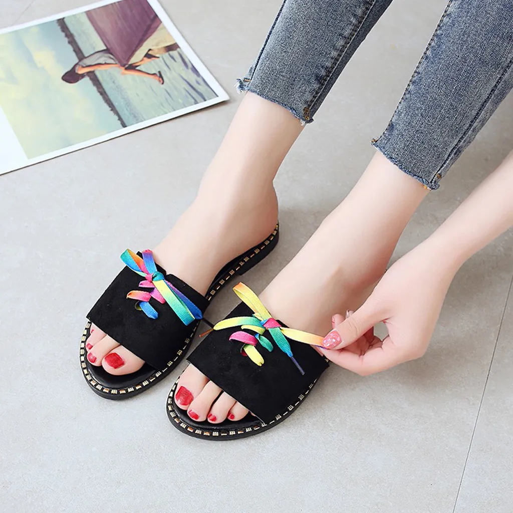 Женские летние тапочки SAGACE с цветами модные повседневные домашние Нескользящие