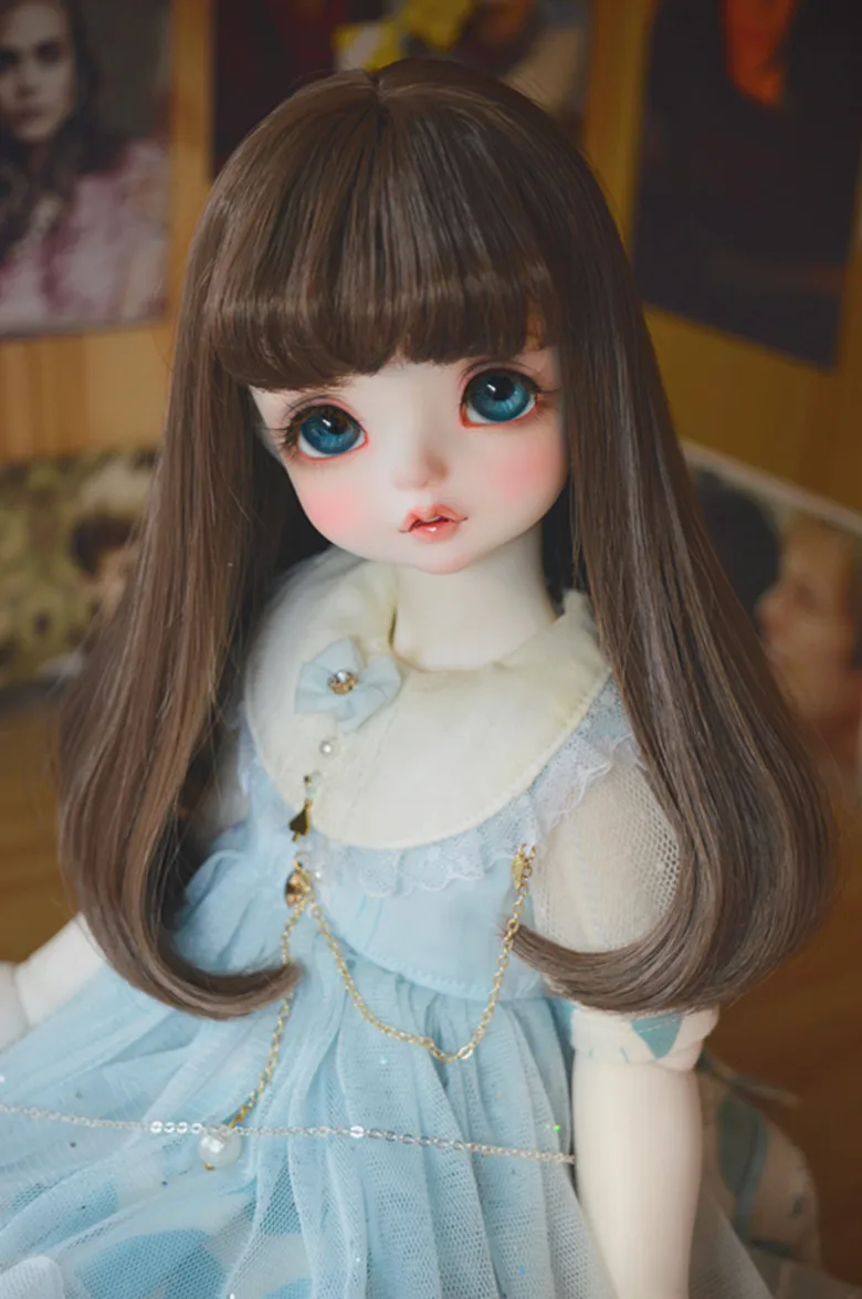 

BJD wigs high temperature wire long curly hairs pear curly with air bangs for 1/6 1/4 1/3 BJD SD DD doll accessories