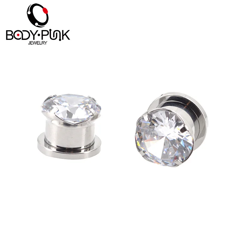 Туннели для ушей с имитацией фианита 6 19 мм|earrings body jewelry|fake ear tunnelsear expander |