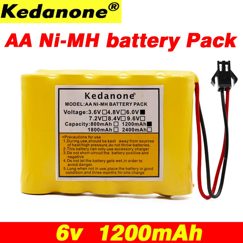 100% новая аккумуляторная батарея AA 6v 1200mAh Ni-MH Аккумуляторная для дистанционного