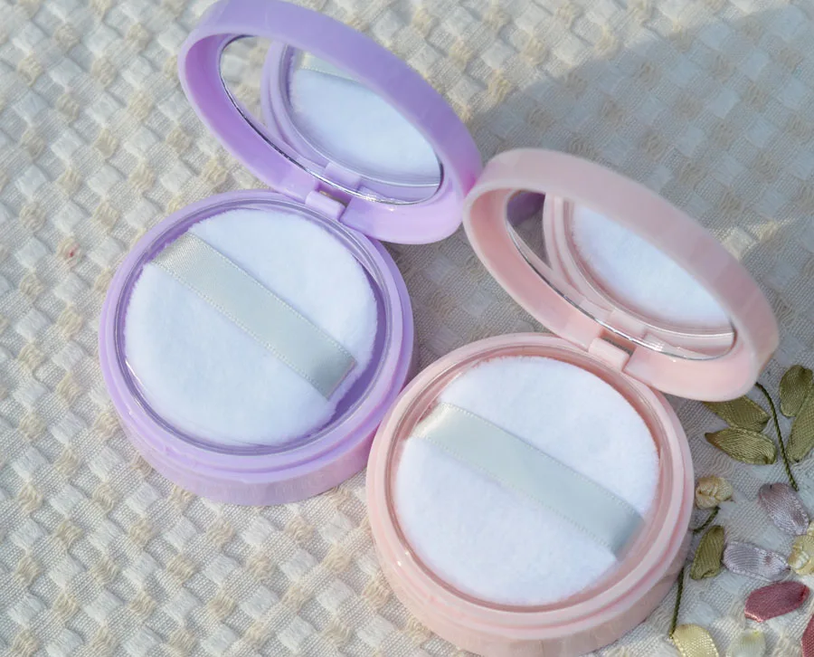 Пустая банка для пудры с ситечком компактный косметический пластиковый