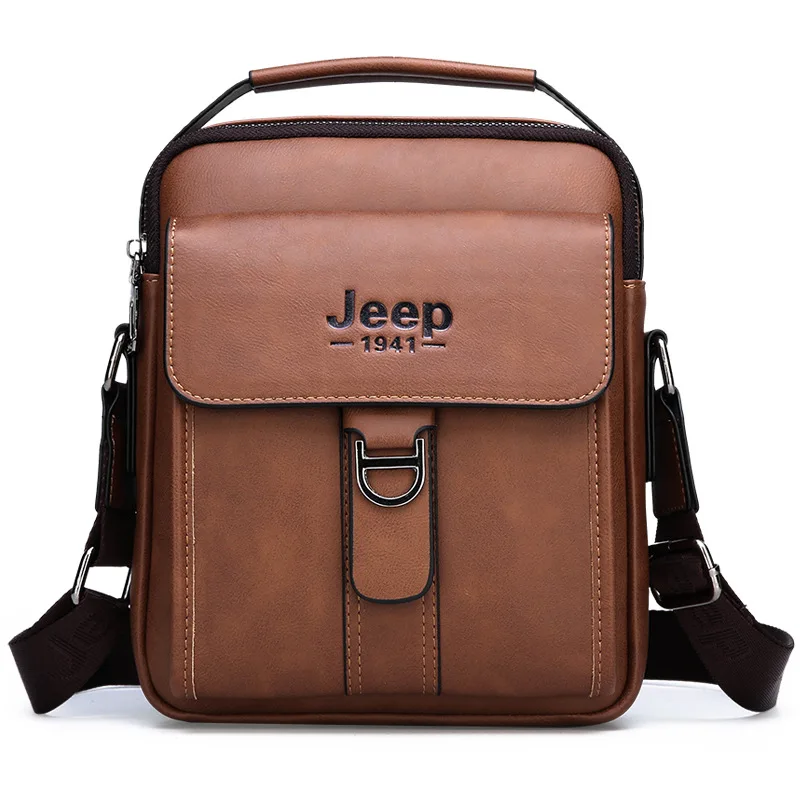 Роскошная брендовая сумка JEEP buluo для мужчин винтажная мужская кожаная мессенджер