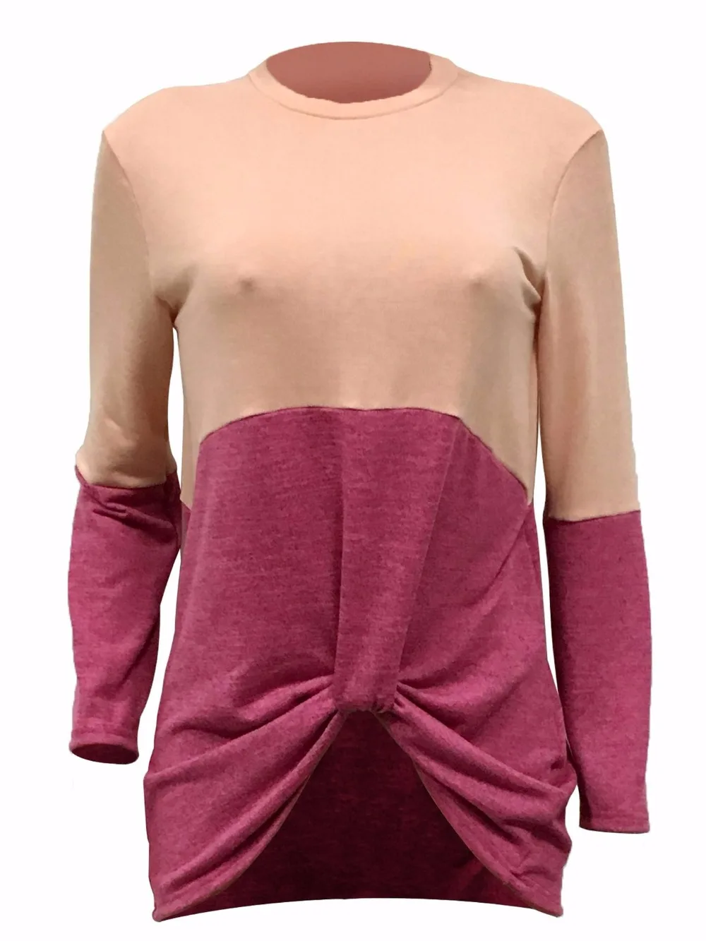 RongHe Cashmere Women Clothes Knitted Sweater Long Sleeve Pullovers Bow Lady Jumper Loose Patchwork Irregular Top Femme | Женская одежда