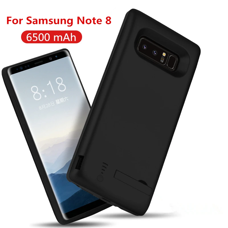 Портативный Дорожный Чехол с внешним аккумулятором 5000/6500 мАч для Samsung Galaxy Note 8 9 S8