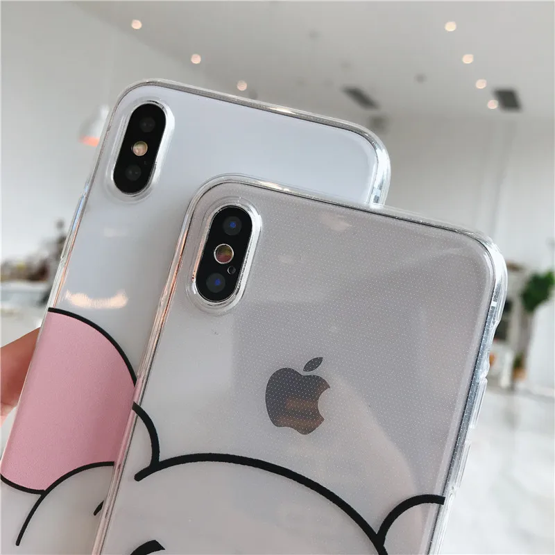 Милый мультяшный мягкий чехол из ТПУ s для iPhone XR для iPhone X XS Max 5 5S S SE 4 4S 8 7 5C 6 6S Plus 11 Pro Max чехол Fundas