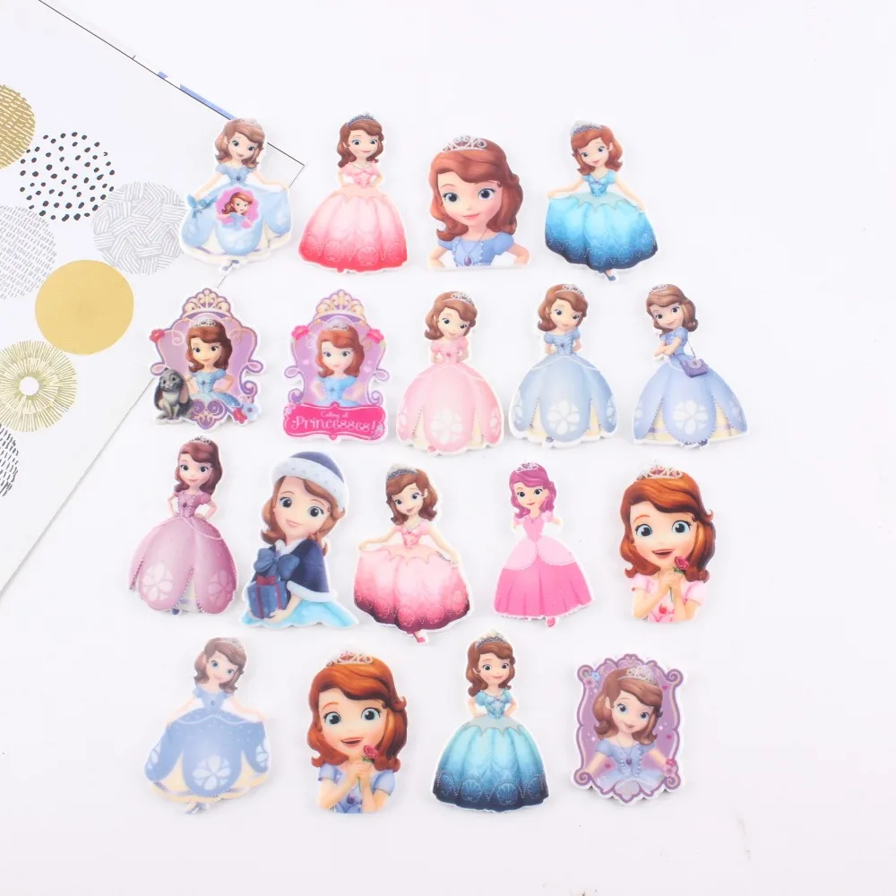 10 шт./лот кавайные Пластиковые кабошоны принцессы каучуковые аксессуары | Дом и