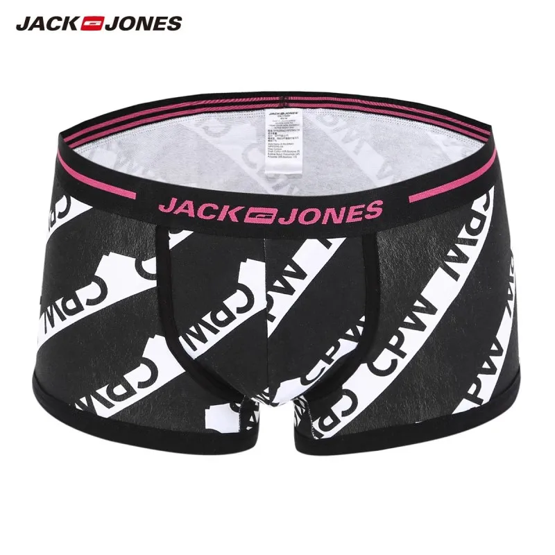 JackJones мужские эластичные хлопковые с буквенным принтом контрастные сращивания