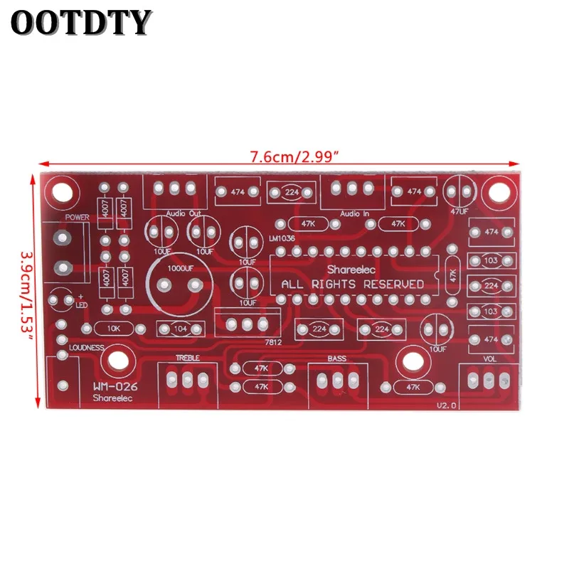 Комплект досок усилителя OOTDTY LM1036 Hi Fi с усилителем|Усилители мощности| |