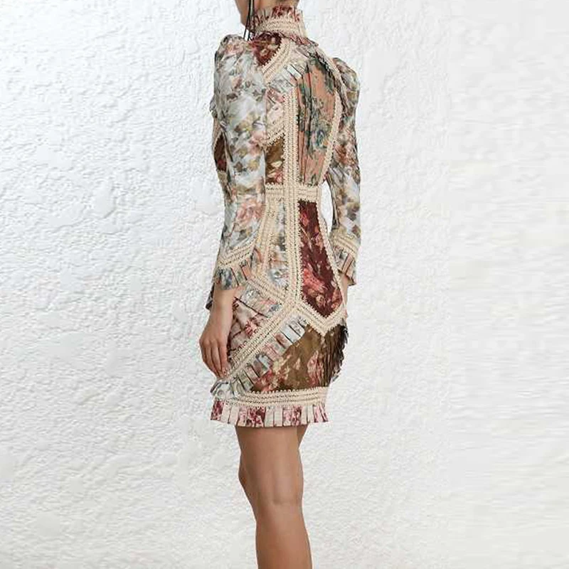 Высокое качество новинка 2019 дизайнерское платье женское с цветочным принтом