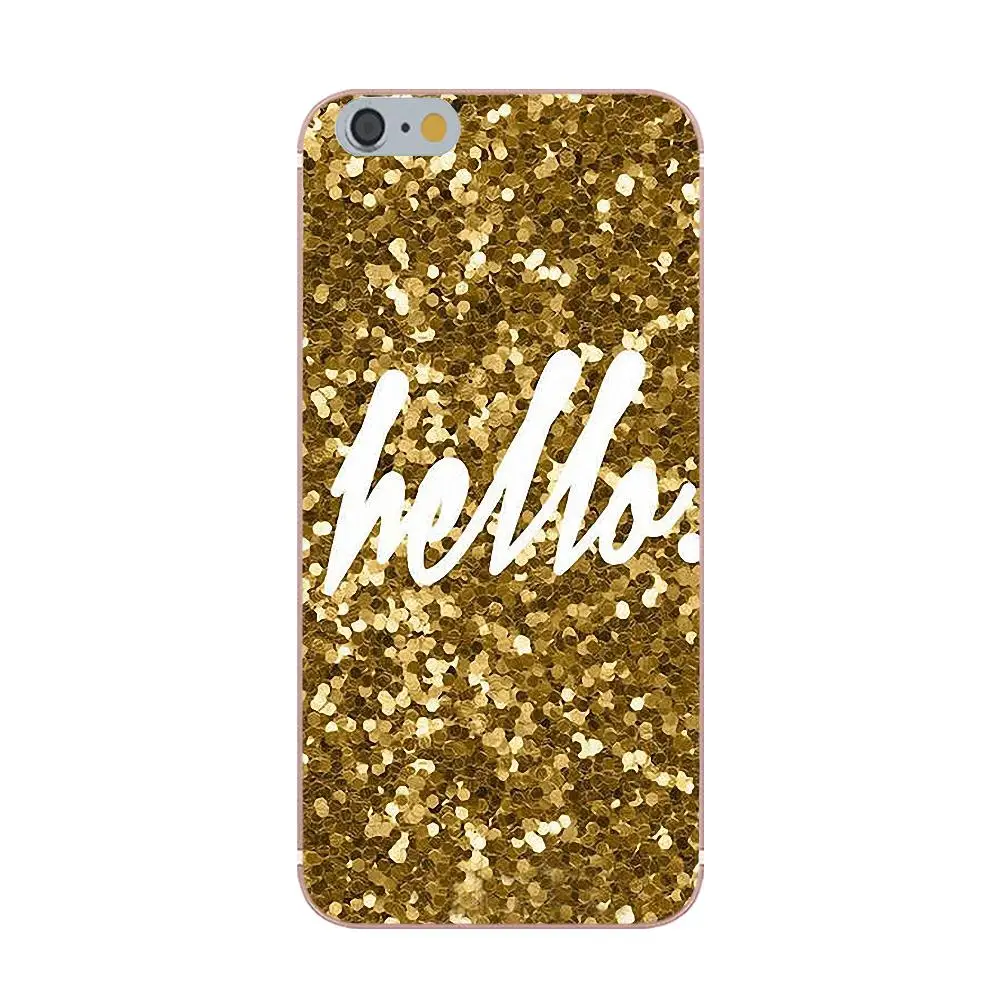 For Moto G G2 G3 HTC Desire 530 626 628 630 816 820 One A9 M7 M8 M9 M10 E9 Plus U11 Soft Luxury Gold Glitter Leaves And Dots | Мобильные