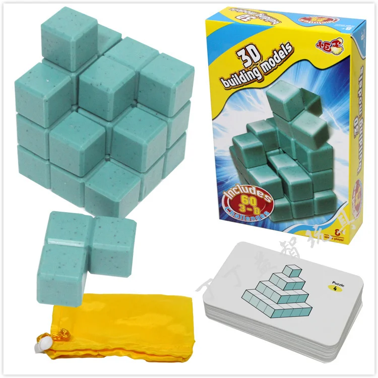 

3D Soma Cube Puzzle IQ Logic Brain teaser Puzzles Game for Children Adults