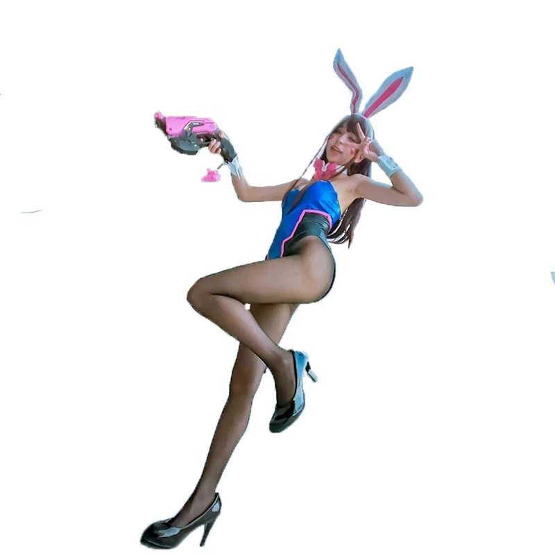 Костюм для косплея игры D.Va сексуальная женская форма кролика костюм ленты DVA fan Art