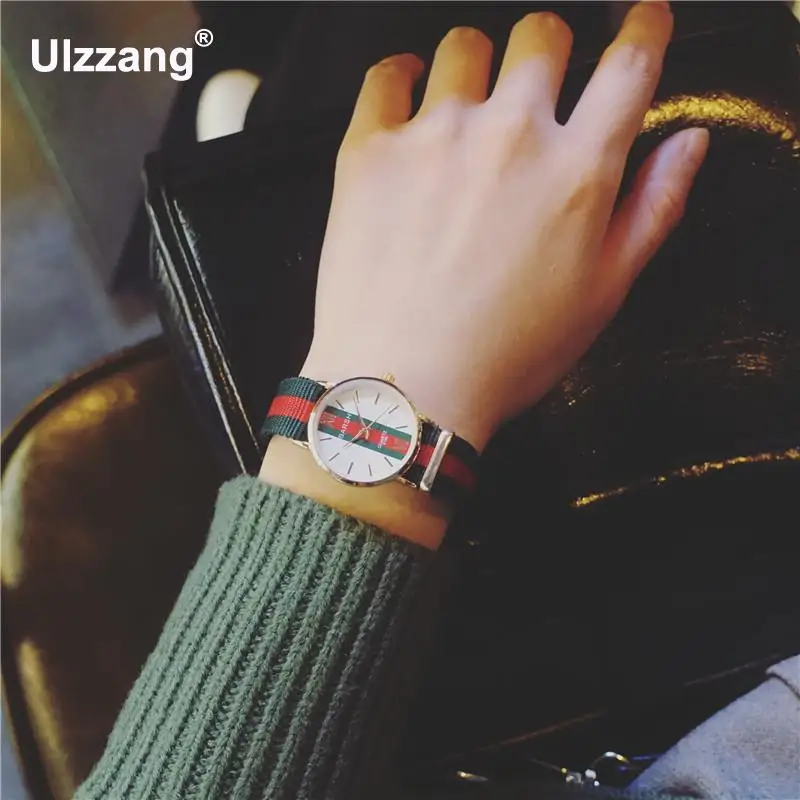 Спортивные женские наручные часы нейлоновый ремешок для часов Топ люксовый