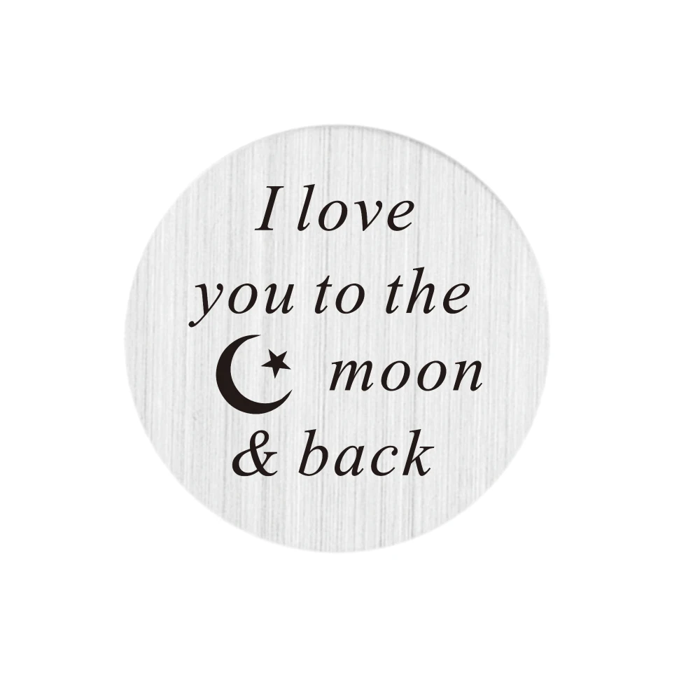 Плавающие амулеты из нержавеющей стали I love you to the moon & back Оконные Плиты для жизни