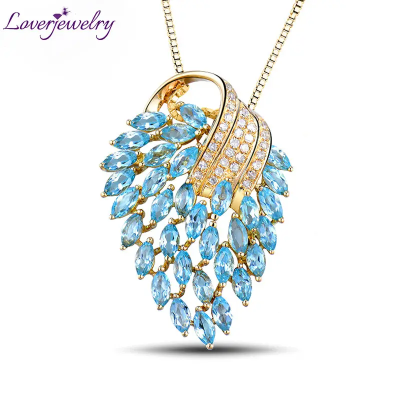 Loverjewelry однотонный кулон из 18 каратного желтого золота с натуральным бриллиантом
